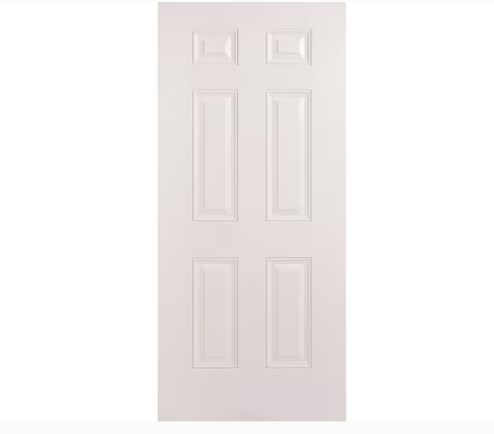 Colonial 6 panel white GRP Composite External Door